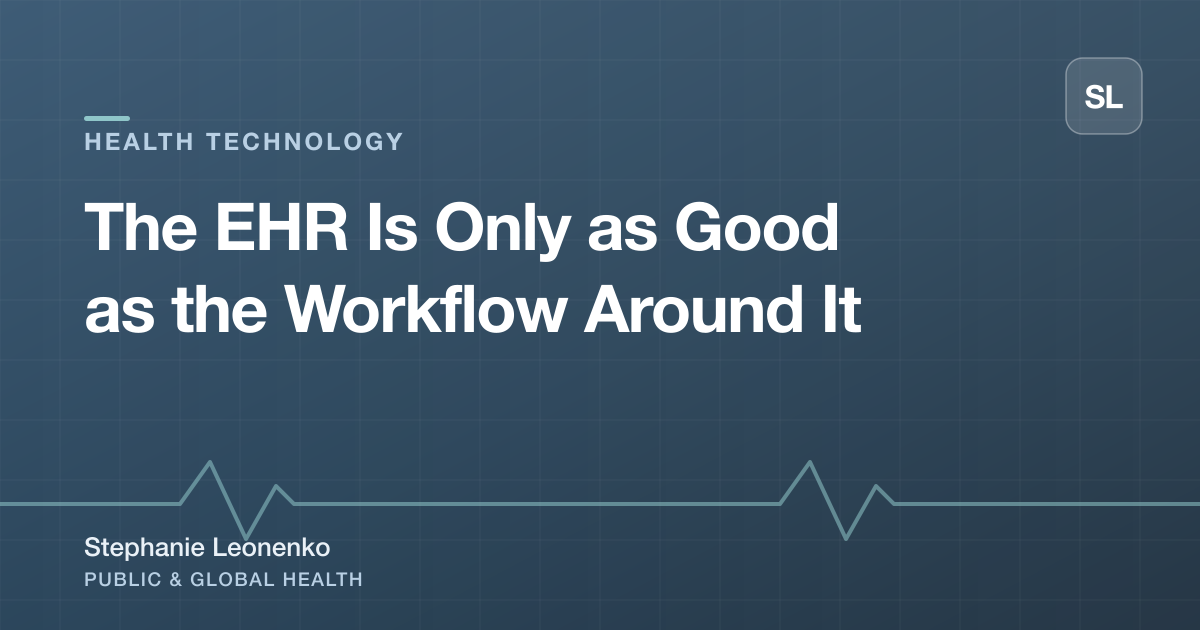 The EHR Is Only as Good as the Workflow Around It
